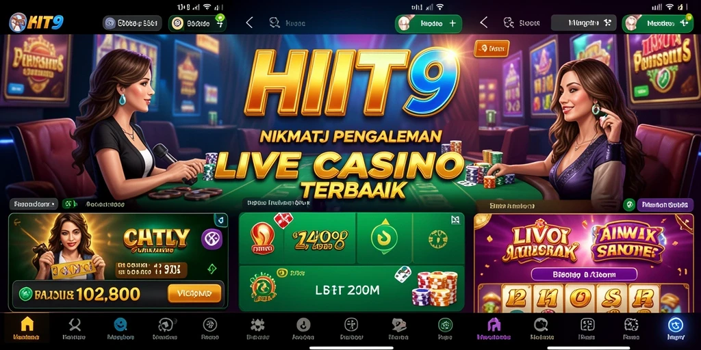 Tampilan gameplay seru dari aplikasi Live Casino HIT9.