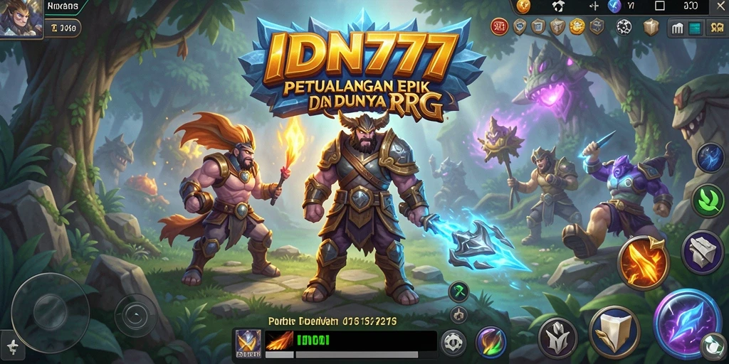 Screenshot menunjukkan aksi mendebarkan dalam gameplay RPG IDN777.