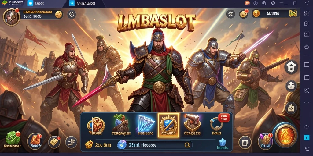 Tampilan gameplay LMBASLOT yang menarik dan penuh aksi.