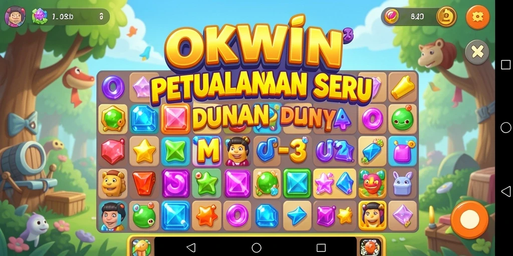 Gameplay seru mencocokkan permata di OKWIN.