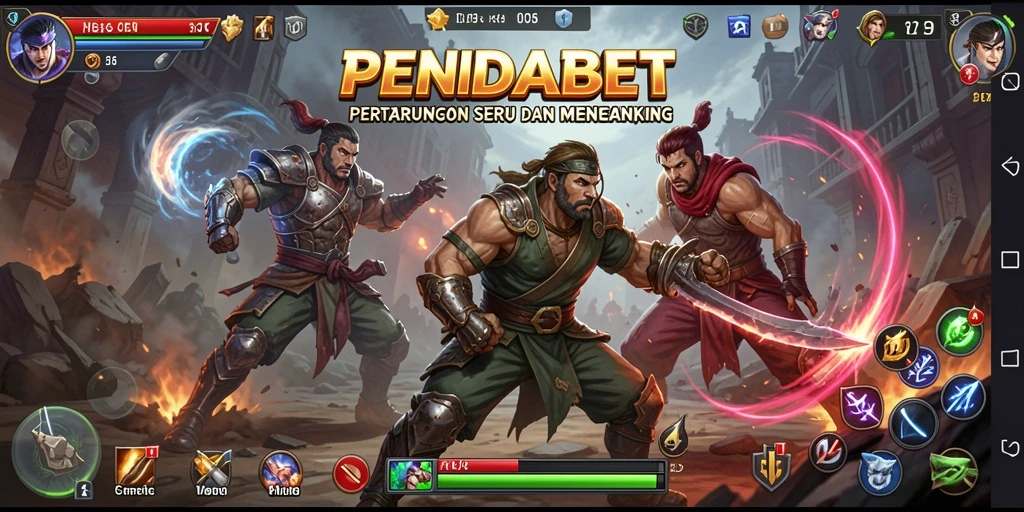 Screenshot gameplay PENIDABET menunjukkan aksi pertarungan yang mendebarkan.