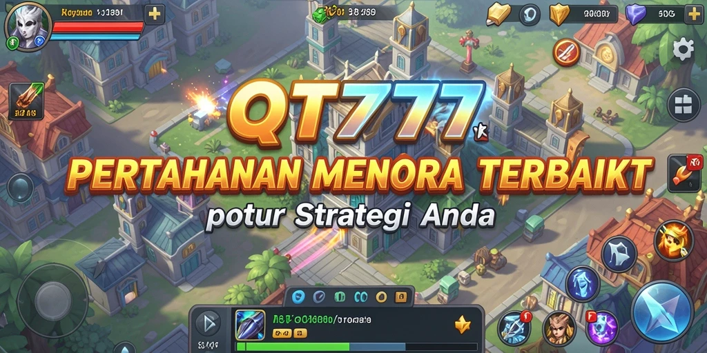 Tangkapan layar QT777 memperlihatkan aksi pertahanan menara yang menegangkan.