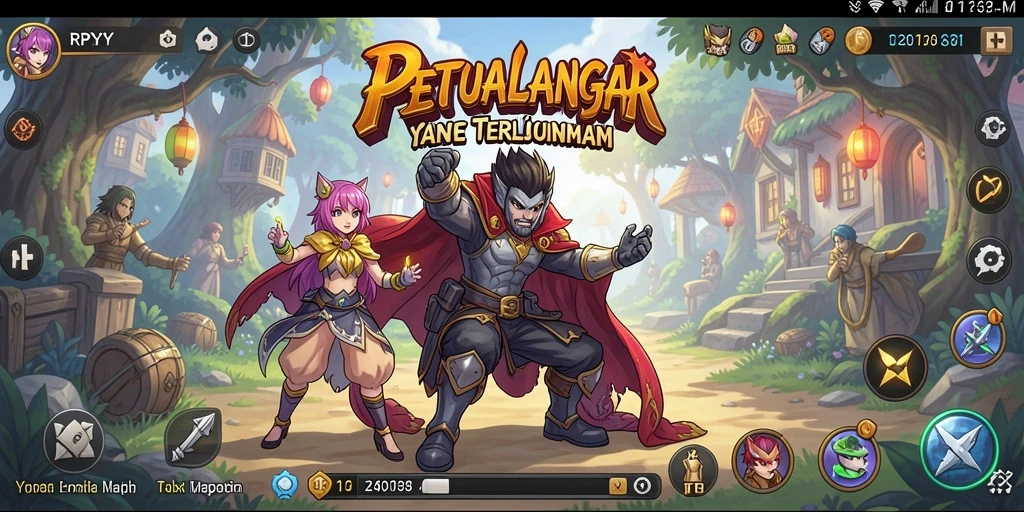 Tangkapan layar gameplay <strong>RPYYY</strong> menampilkan aksi seru dalam dunia Anime yang penuh warna.