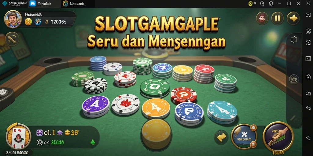 Tampilan seru gameplay Gaple di SLOTGAMING yang menghibur.