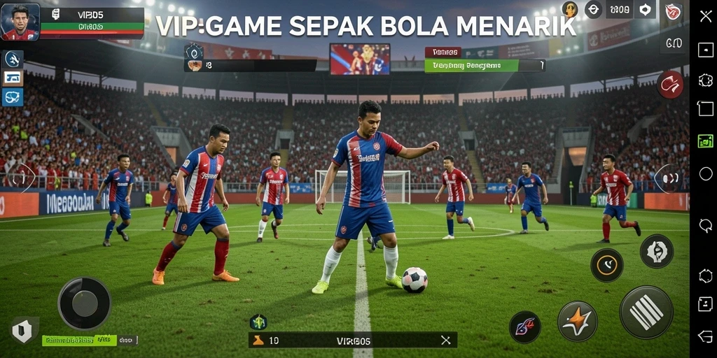 Tampilan gameplay VIP805 yang seru dengan aksi sepak bola yang menegangkan.